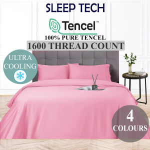 TENCEL Bedsheet Set 1600TC Cooling Bedsheet Set Tencel Bedsheet Set Bed Sheet TENCEL Lyocell Soft Bedsheet Cooling Bedsheet