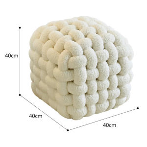 V Home สตูลทรงลูกบาศก์ รุ่น MSX1 ดีไซน์ถักสุดสร้างสรรค์ สำหรับใช้งานในห้องนั่งเล่นหรือห้องทำงาน