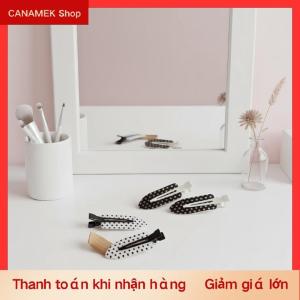 CS 4 8 chiếc kẹp tóc chấm bi màu trắng đen Kẹp tóc mái bên ngọt ngào dễ thương cho bé gái Quà Tặng phụ kiện tóc hàng ngày đáng yêu