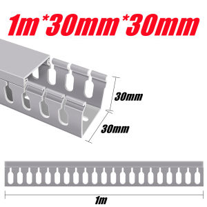 1Pc Wire Duct Kit Open Slot Cable Duct Management Raceway Cable Organizer Open Slot Wiring Raceway Duct with Cover Cable Management System Cable Concealer Cord Organizer Hide Wires Tool