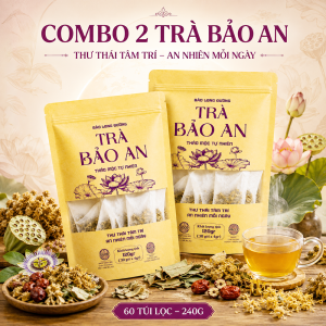Combo 2 Trà Bảo An | Trà Thảo Mộc Giấc Ngủ Ngon Tự Nhiên | 60 Túi Lọc 240g