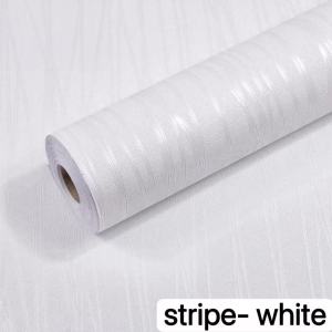 Striped Self Adhesive Wallpaper 10m*45cm Waterproof PVC Wall Sticker for Bedroom Living Room Home Decor
