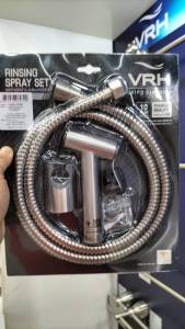 FXVH0-0040ZS ชุดหัวฉีดชำระสเตนเลสอย่างดีเกรด304 ทรงเอียงพร้อมสาย1.2ม.+ขายึด  VRH