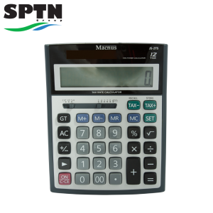 เครื่องคิดเลข 12หลัก *ตัวเลขใหญ่สะใจ * ยี่ห้อ MACNUS รุ่น JS-2TS BLACK Electronic Calculator รับประกัน 1ปี