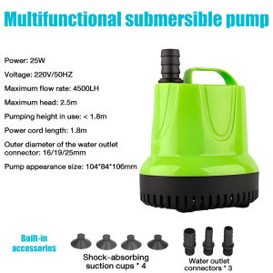 25W AC-220V【Filters impurities from the water】 aquarium water pump aquarium filter pump automatic water pump water pump for home pump aquarium mini water pump submersible water pump pompa air pam air kolam ikan 水泵