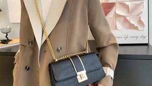 Bags Túi đeo nách thời trang Hàn Quốc mới túi dây xích họa tiết đá thời thượng túi đeo vai/chéo cho người đi làm