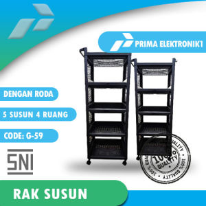 Rak Portable Serbaguna 5 Susun 4 Ruang - Warna PE 1