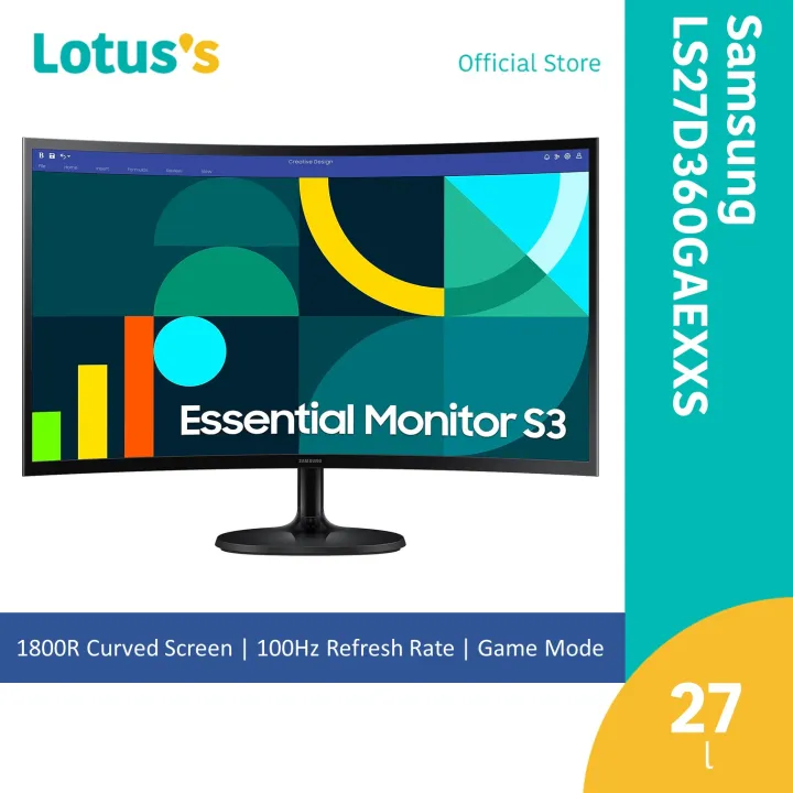 Samsung 27" Essential Monitor S3 S36D FHD (LS27D360GAEXXS)