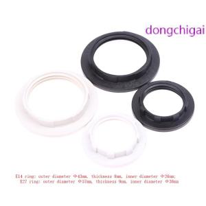 dongchigai 5ชิ้น E14 E27โคมไฟวงแหวนแหวนเกลียวยึดฐานเชิงเทียนล็อคแสงเฉดสีซ็อกเก็ตลดผู้ถือหลอดไฟแหวน