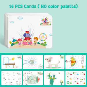 16 Pcs DIY Finger Painting Drawing Toys for Kid Creative Coloring Graffiti Doodle Montessori Educational Toy for Children Gift