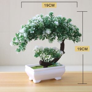 【In-Stock】 Artificial Potted Simulation Potted Indoor Green Small Bonsai Pastoral Living Room Plants Potted Faux Green Home Display Flower decoration