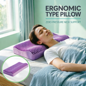 Wavely-shaped TPE pillow insert for neck support and better sleep machine washable