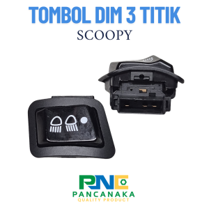 TOMBOL DIMMER 3 TITIK HONDA SCOOPY | TOMBOL LAMPU JAUH - 1 PCS