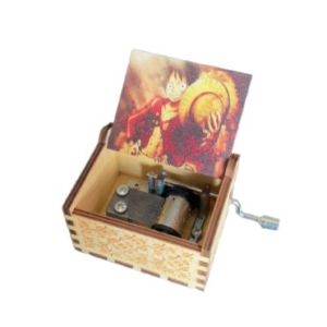 Kotak Musik Kayu Wooden Music Box Vintage Diputar Manual