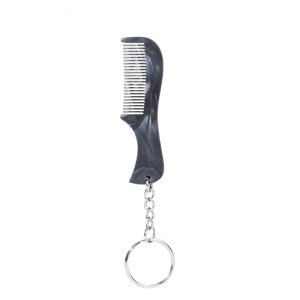 Beard Mustache Comb with Key chain for Men Small Pocket Hair Comb Multifunctional Styling Comb Hair Straightener Comb