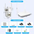 Rolte Pakte CCTV 8 Channel 6 Kamera 8MP PTZ WiFi Suara Dua Arah By iCsee. 
