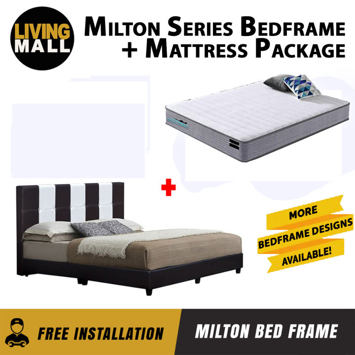 LIVING MALL Milton Series Divan Bed Frame with Mattress Packages in 5