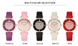 WWOOR Branded Model 8851 Watch For Women Leather Band Korean Style Analog Quartz Wristwatch Authentic Casual Ladies Watches