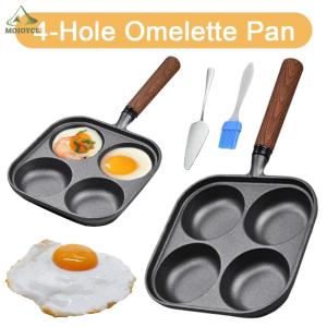 4-Cup Egg Frying Pan Iron Crepe Pan for Breakfast Fried Egg Pancakes Steaks