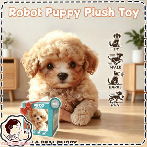 My Realistic Robot Puppy Plush Toy Kid Electronic Walking Plush Dog Robot Toy Electronic Mainan Kucing