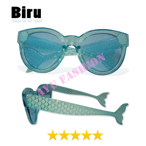 Fashion Kacamata Anak Cewek Cowok Usia 5 Tahun Ke Atas Bentuk Oval Gagang Model Mermaid Full Frame Bening Warna Jelly - ADA CASE
