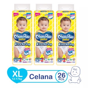 MamyPoko Pants X-Tra Kering ukuran XL26 x3 (12-17kg) isi 78 pcs [Karton] - Popok Bayi Celana [Exclusive Online]