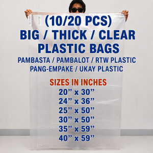 (10/20 PCS) BIG THICK & CLEAR PLASTIC BAGS PAMBASTA / RTW PLASTIC / PANG-EMPAKE / UKAY PLASTICFast Shipping