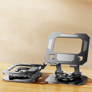 360° Rotatable Flat All-Metal Holder Aluminum Alloy Lazy Person Tablet Stand Metal Desk Stand