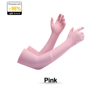 Ice Silk Arm Sleeves Gloves UV Protection Cycling Arm Finger Cool Arm Hands Cover MTB Arm Gloves
