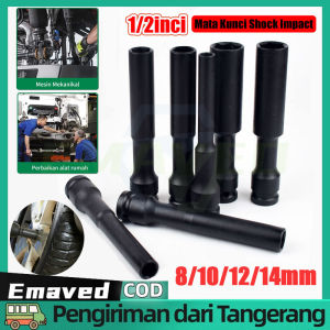 Mata Kunci Shock Cover Kunci Shock Panjang 8-14mm Extra Panjang 130mm (13cm) High Hardness 1/2 Hex Socket Head Adapter