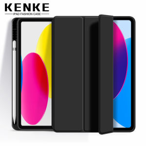 KENKE iPad Case with Pencil Holder with Soft Flexible TPU Back Cover for Apple iPad 2022 M2 Pro 11 inch iPad 10 th gen 10.9 inch iPad Pro 2020 2021 Cover left pen tray Auto Sleep/Wake and Multiple Viewing Stand Modes Anti-fall