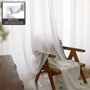 [1PC] Innohut Valencia White Sheer Curtain Tingkap Langsir Pintu Langsir Putih Cangkuk Pinch Pleat Hook Eyelet Ring