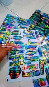 STICKER Stiker Herexsticker paksSticker racingSticker Herexsticker Vijar(Vixion) bahan HOLOGRAMsudah di cutting/potongantahan air