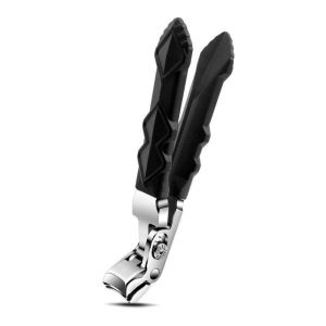 ROBERTADE Stainless Anti-Splash Nail Clippers Long Handle Wide Jaw Opening Large Thick Hard Special Nail Clippers Cleaner Flat Toenail Elbow Fingernail Cutter Personal Care
