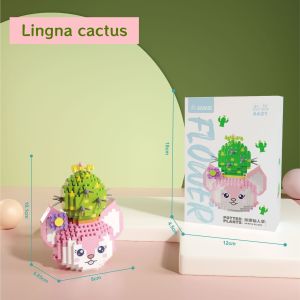 Building Blocks Flower Pots Roses Sunflowers Toys Ornaments Girls Teachers Day Gifts Children Ins Style
