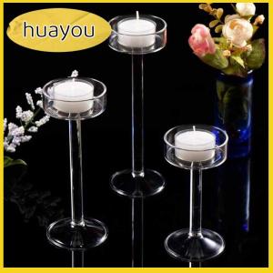 huayou 1Pc Glass Candle Holders Set Tealight Candle Holder Home Wedding Decor