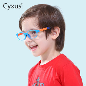 Cyxus Anti Blue Light Glasses For Kids Anti Radiation Eyeglasses Lightweight TR90 Flexible Frame Ages 5-12 Years Old Eyewear Protection Reduce Eyestrain Fashion Spectacles 6800