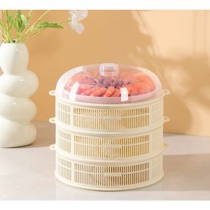 Multi-functional Hollowed Out Rice Cover Household Artifacts Table Food Cover Vegetables Anti-fly