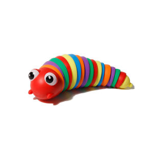 mainan mode baru / ulat bermata besar / mainan warna pelangi / mainan ujung jari / mainan lucu berwarna-warni