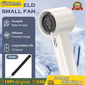 【Vktech】 High Speed Fan 100 Speeds Handheld Turbo Fan USB Rechargeable Portable Turbo Fan Electric Cooling Fan for Outdoor Travel