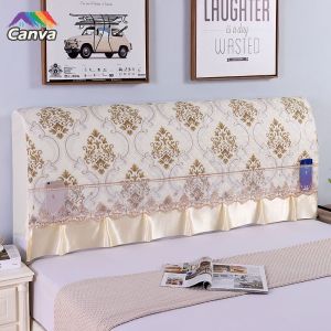 European All-inclusive Elastic Headboard Cover Thicken Soft Bed Head Cover Bed Head Back Protector Bedside Cover Bedhead Dust Cover 120/150/1800/200/220CM