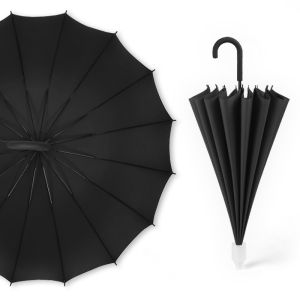 UnihomSG Umbrella 120cm 16 Bones Drip Proof With Case Long UV Protection Long Big Umbrella