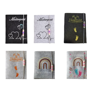 Felt German Maternity Passport Sleeve Holds Ultrasound Images for Hospital Insurance Card Newborns Document Wallet