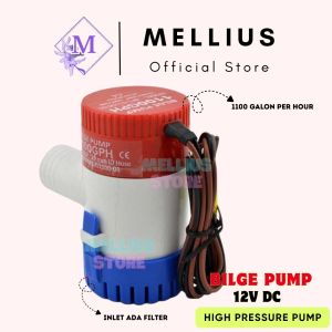 Premium Pompa Air Rendam Submersible Water Bilge Pump 12 V DC 12v Pompa Celup Tahan Air Debit Output 1100 Galon / Jam GPH Premium Quality Imported Gifthubs Mellius Store COD