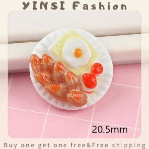YINSI 6pcs Mini Dim Sum Platter DIY Miniature Landscape Fairy Garden Decors Accessories Doll House Ornaments