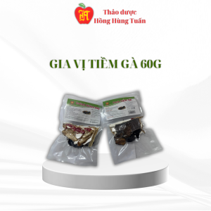 Gói gia vị tiềm gà Hồng Hùng Tuấn 60g nấu ăn tiện lợi tăng đề kháng ngủ ngon bổ sung sức khỏe.