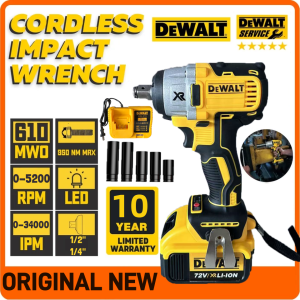 Dewalt Impact Wrench Heavy Duty Original Rechargeable With Charger Cordless Drill Power Tool Set