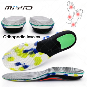MIYIO 1 Pair Premium Orthopedic Insoles Arch Support Insoles Soft Elastic Health Sole Pad Shock Absorption Sports Insoles