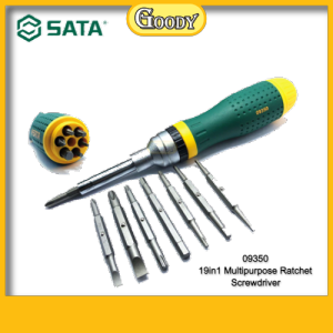 SATA 09350 19-in-1 Ratchet Screwdriver Hand Tool Multi-Tool Screwdriver Kits