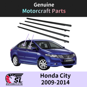 4pcs For Honda City 2009 2010 2011 2012 2013 2014 Car Outside Window Moulding Weatherstrip Seal Belt Weather Strip Plastic Trim